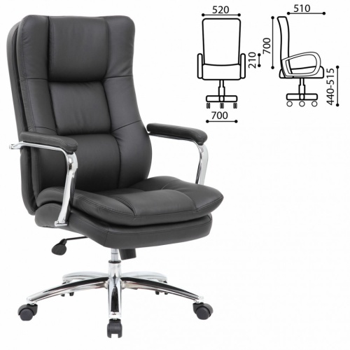Кресло руководителя Brabix Premium Amadeus EX-507 экокожа, черное 530879 фото 10